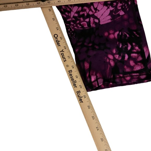 JMS Just My Size Womans 3X Active Leggings Dark Purple Black Floral - Picture 10 of 12